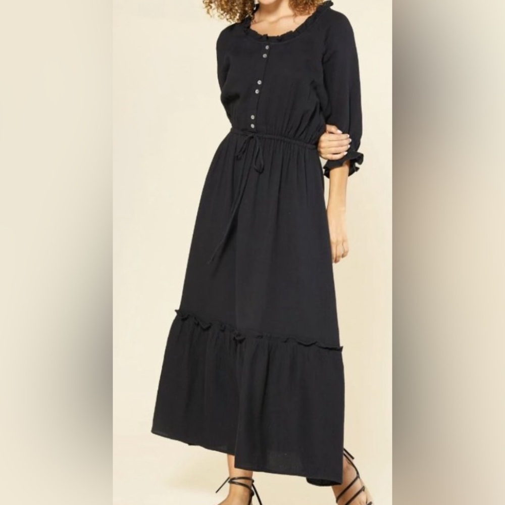 Outerknown Black Odyssey Organic Cotton Dress - NWT - Size S